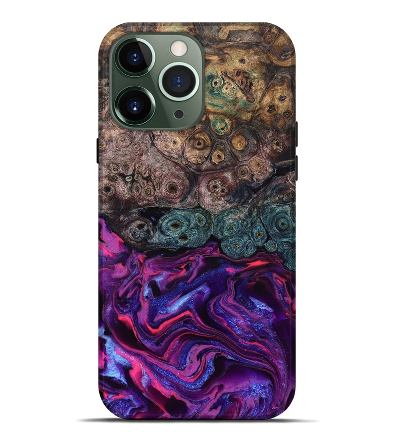 iPhone 13 Pro Max Wood Live Edge Phone Case - Tariq (Purple, 823569)