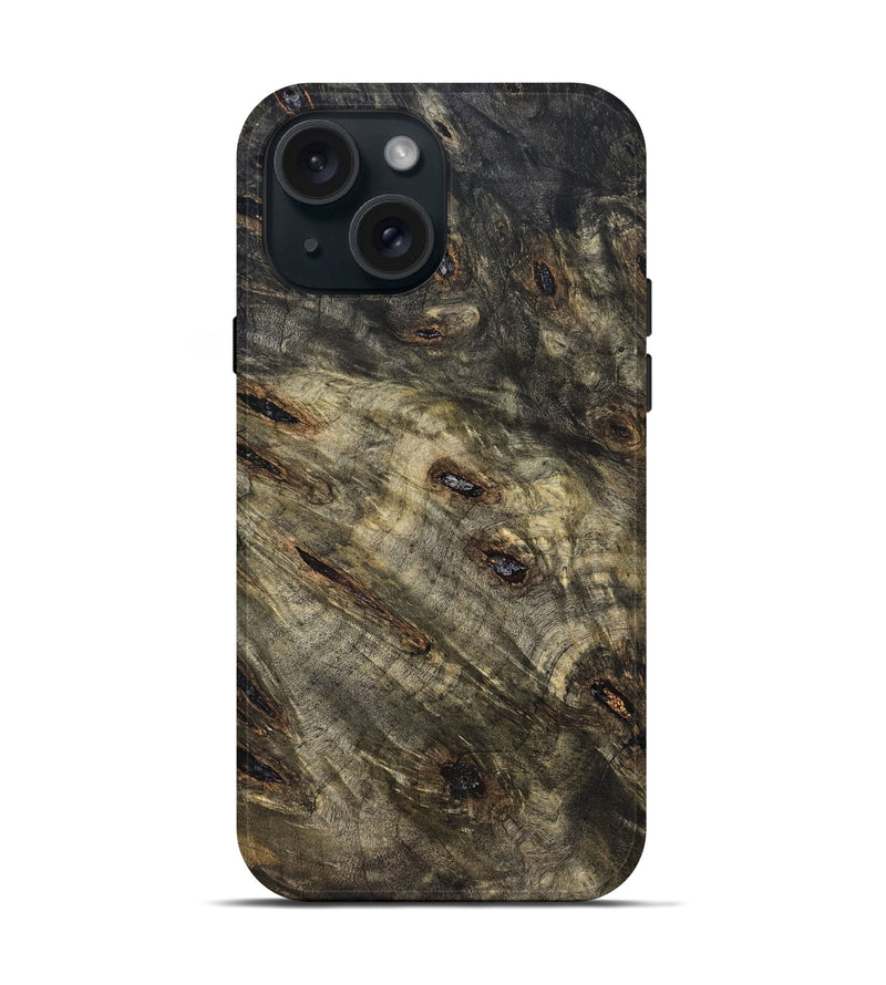 iPhone 15 Wood Live Edge Phone Case - Candida (Solid Wood, 823574)