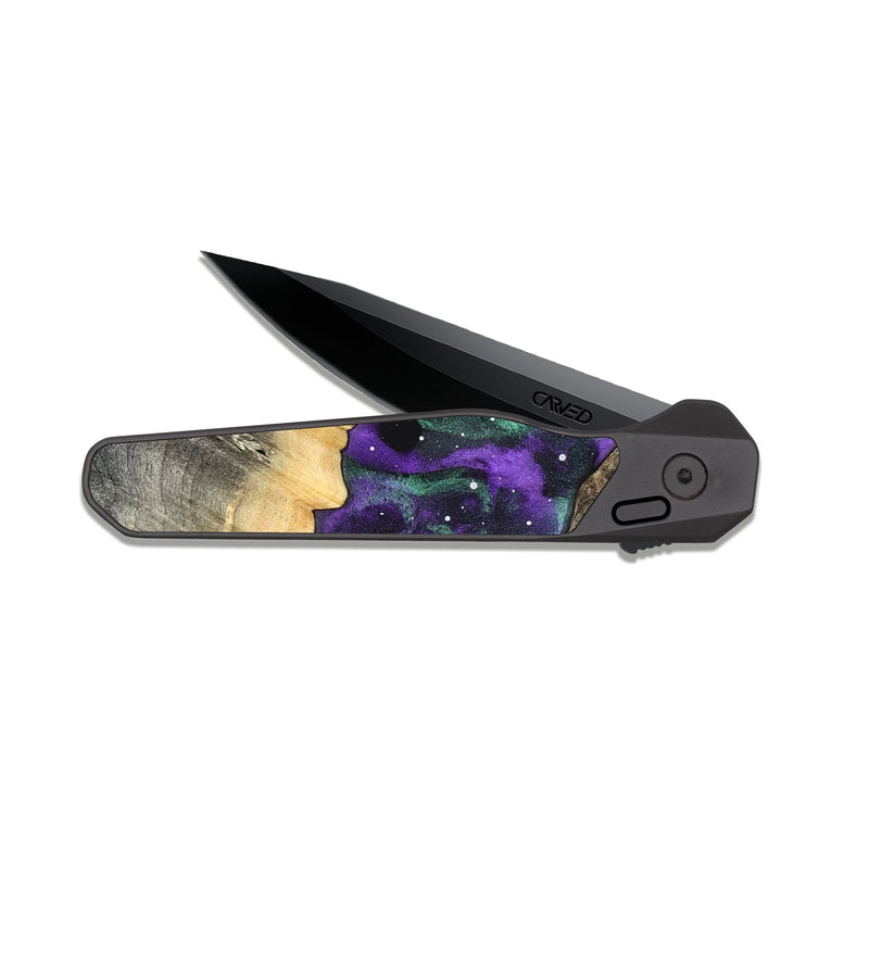 EDC Dark Slate Wood Pocket Knife - Tamie (Cosmos, 823602)