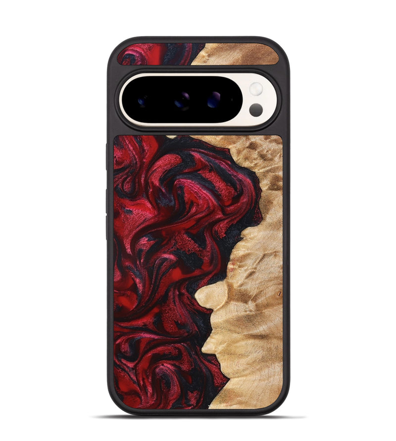 Pixel 9 Pro Wood Phone Case - Evelin (Red, 823622)