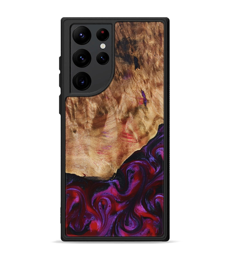 Galaxy S22 Ultra Wood Phone Case - Milena (Red, 823623)