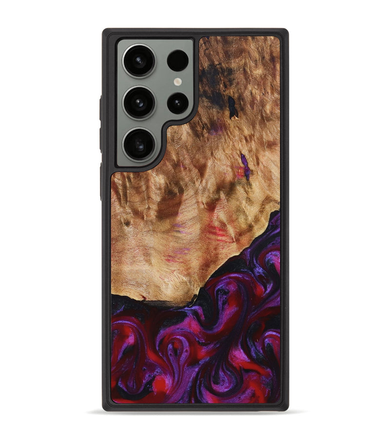 Galaxy S23 Ultra Wood Phone Case - Milena (Red, 823623)