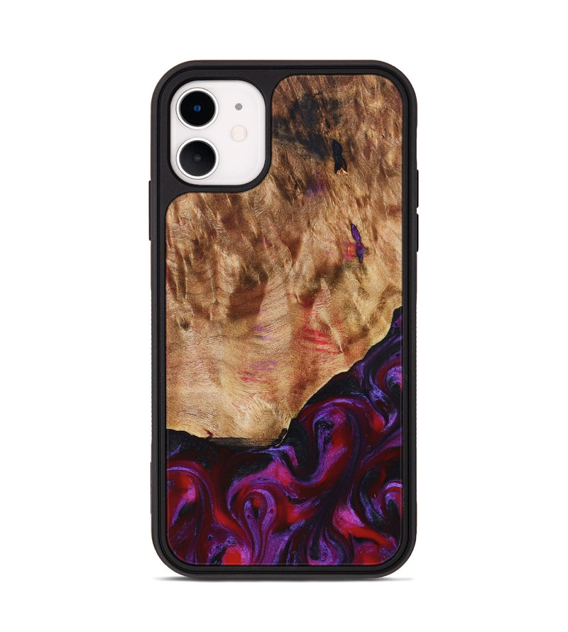 iPhone 11 Wood Phone Case - Milena (Red, 823623)