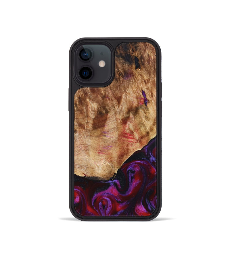 iPhone 12 mini Wood Phone Case - Milena (Red, 823623)