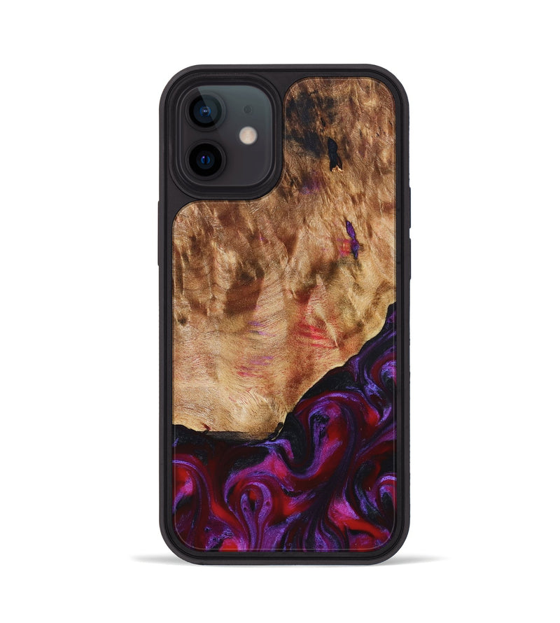 iPhone 12 Wood Phone Case - Milena (Red, 823623)