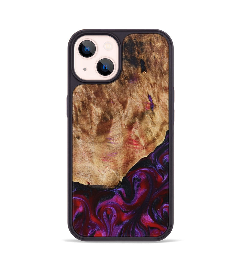 iPhone 14 Wood Phone Case - Milena (Red, 823623)