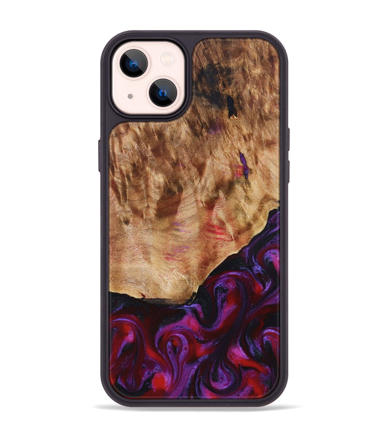 iPhone 14 Plus Wood Phone Case - Milena (Red, 823623)