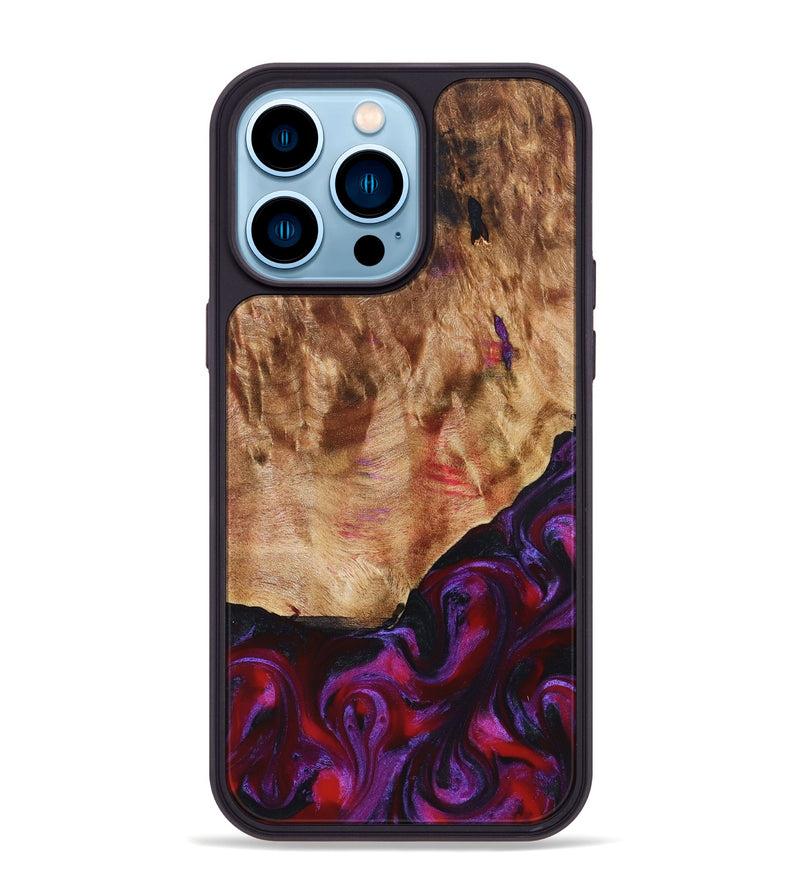 iPhone 14 Pro Max Wood Phone Case - Milena (Red, 823623)