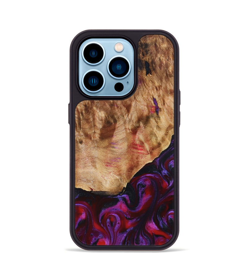 iPhone 14 Pro Wood Phone Case - Milena (Red, 823623)