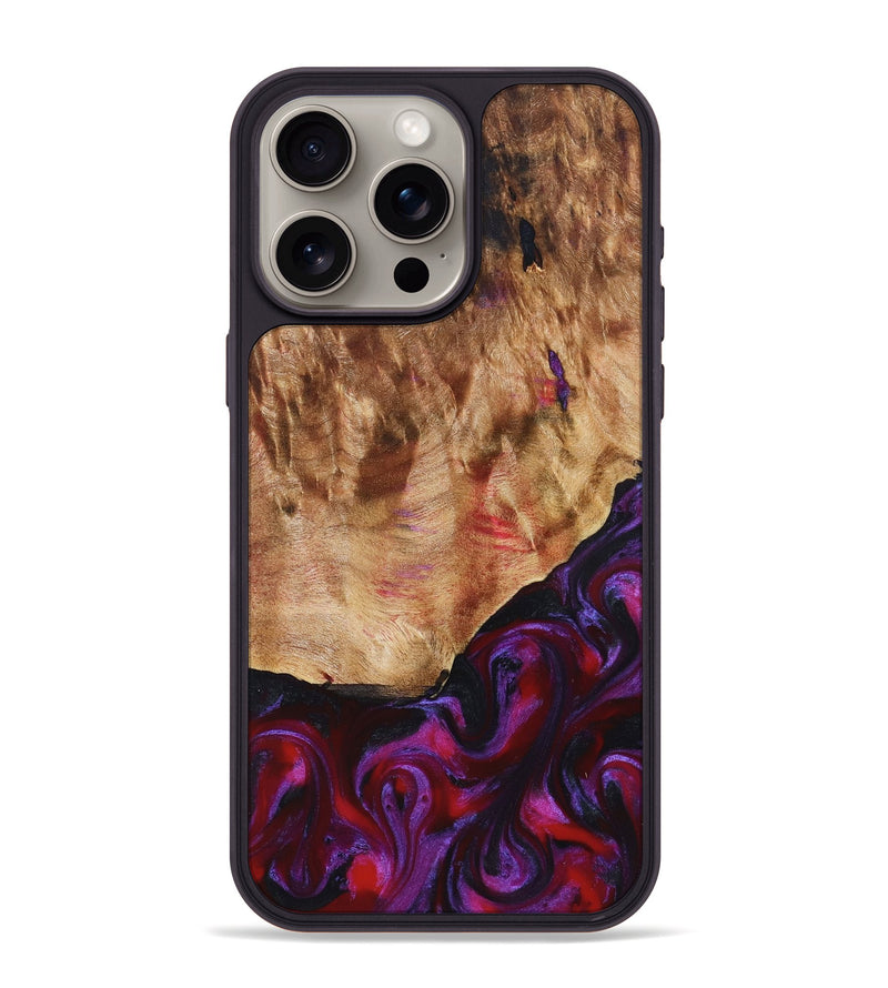 iPhone 15 Pro Max Wood Phone Case - Milena (Red, 823623)