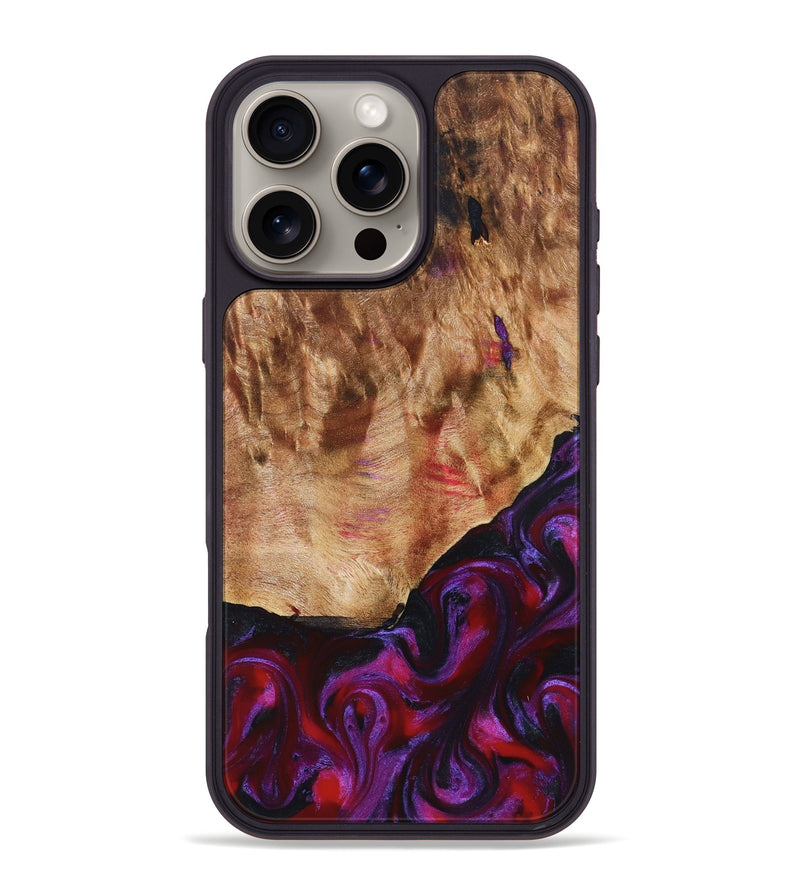 iPhone 16 Pro Max Wood Phone Case - Milena (Red, 823623)