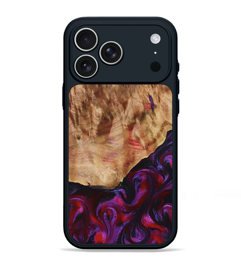 iPhone 17 Pro Max Wood Phone Case - Milena (Red, 823623)