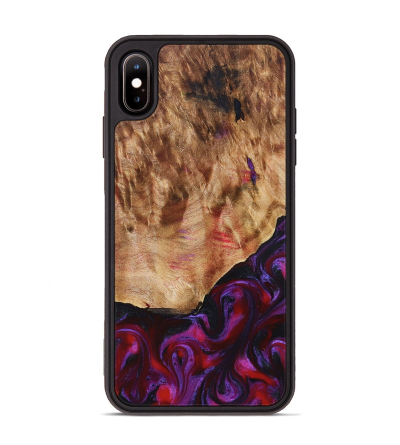 iPhone Xs Max Wood Phone Case - Milena (Red, 823623)