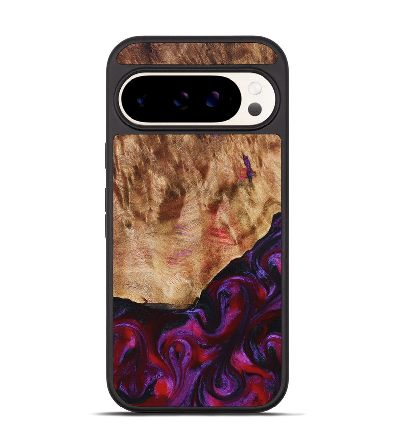 Pixel 9 Wood Phone Case - Milena (Red, 823623)