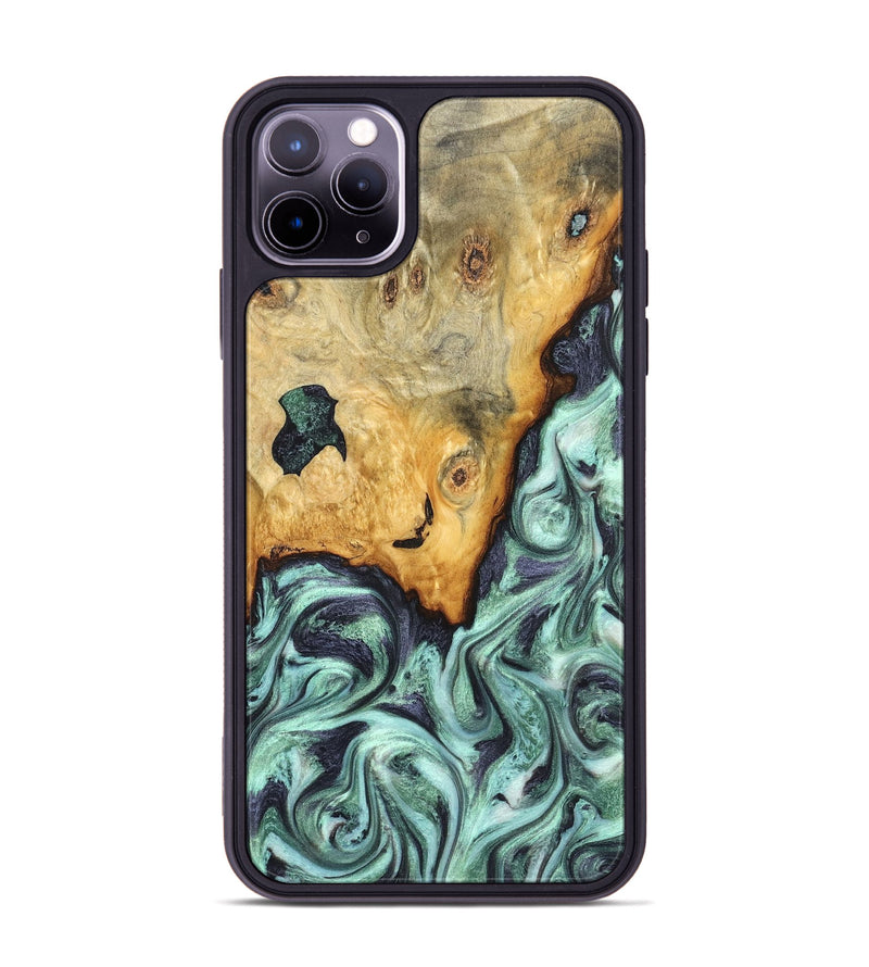 iPhone 11 Pro Max Wood Phone Case - Crissy (Green, 823643)
