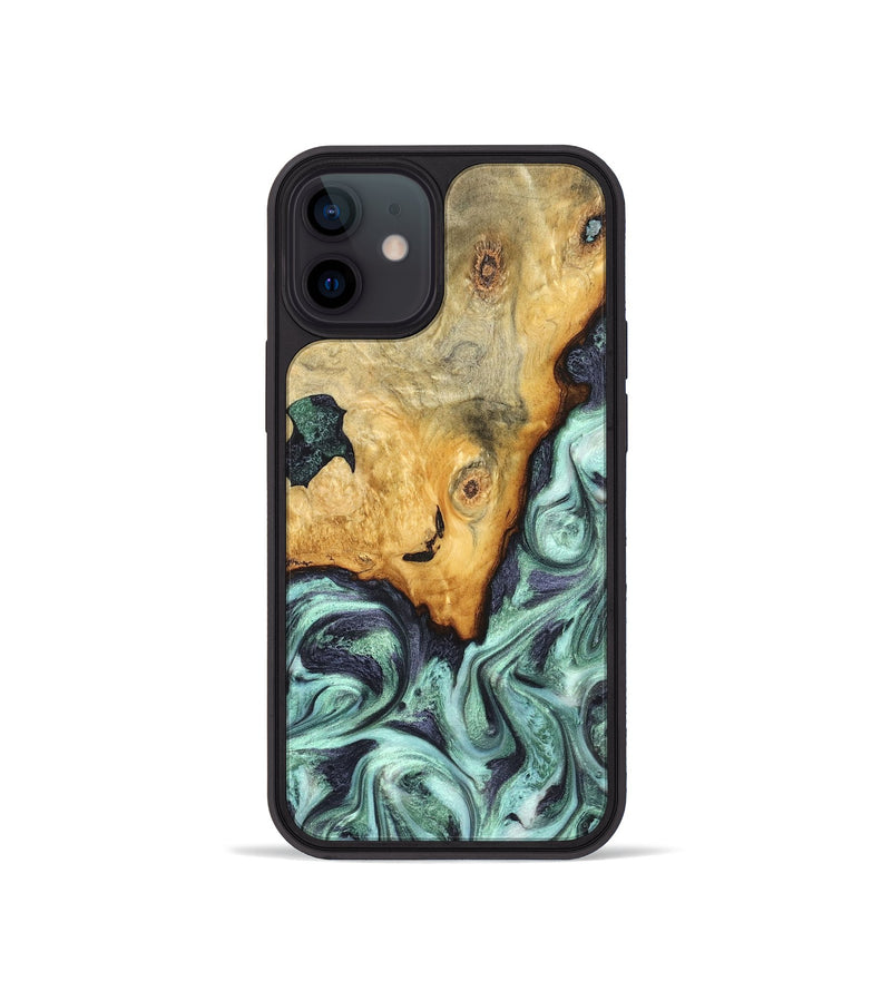iPhone 12 mini Wood Phone Case - Crissy (Green, 823643)