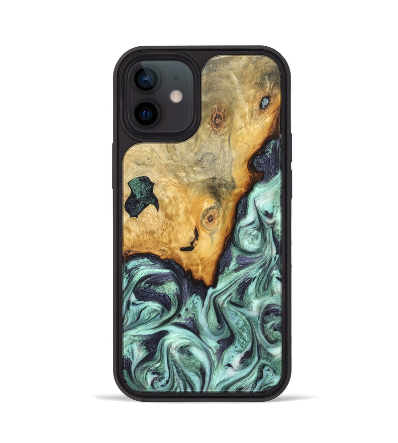 iPhone 12 Wood Phone Case - Crissy (Green, 823643)