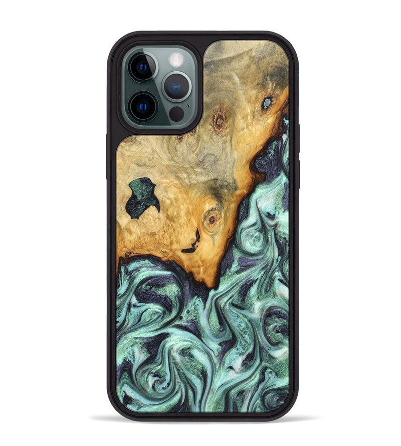 iPhone 12 Pro Max Wood Phone Case - Crissy (Green, 823643)