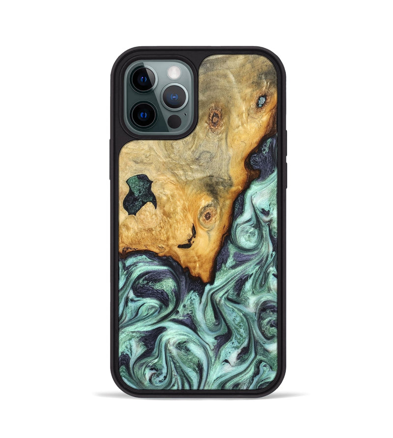 iPhone 12 Pro Wood Phone Case - Crissy (Green, 823643)