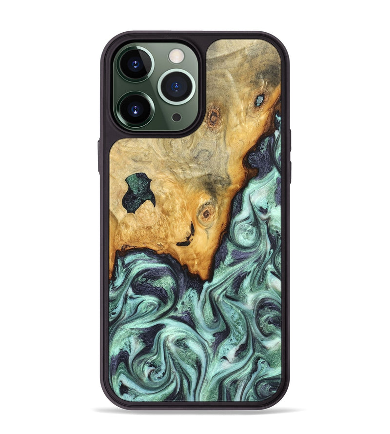 iPhone 13 Pro Max Wood Phone Case - Crissy (Green, 823643)