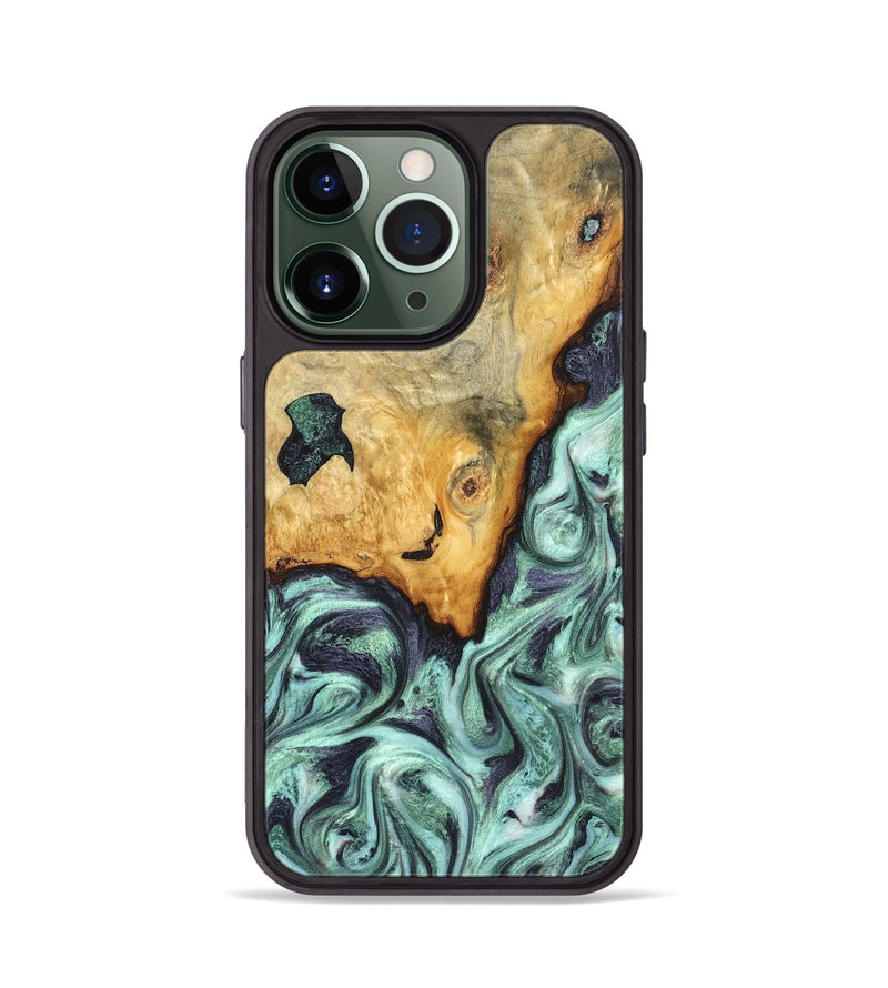 iPhone 13 Pro Wood Phone Case - Crissy (Green, 823643)