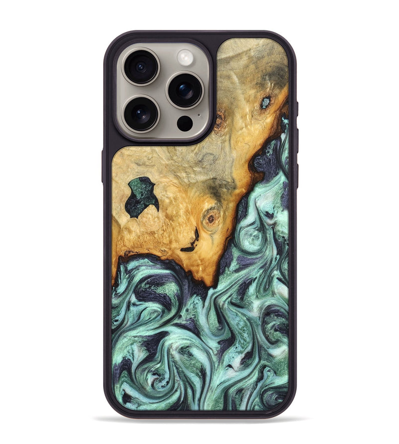 iPhone 15 Pro Max Wood Phone Case - Crissy (Green, 823643)
