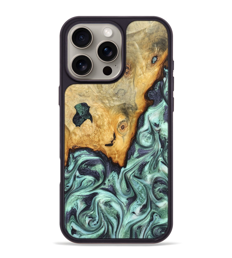 iPhone 16 Pro Max Wood Phone Case - Crissy (Green, 823643)