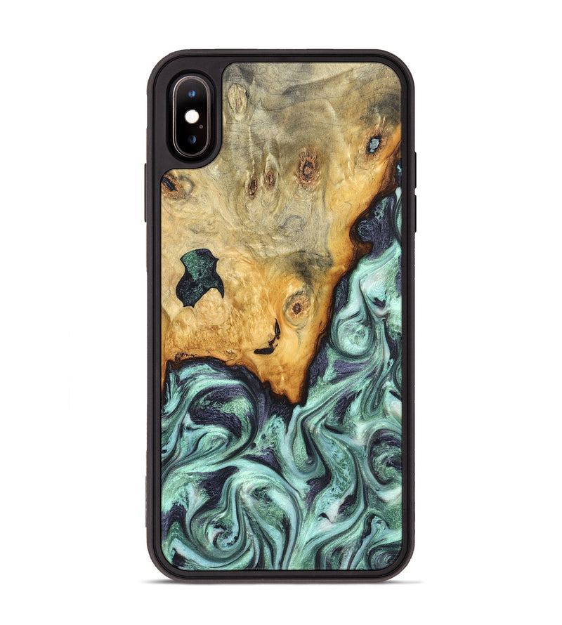 iPhone Xs Max Wood Phone Case - Crissy (Green, 823643)