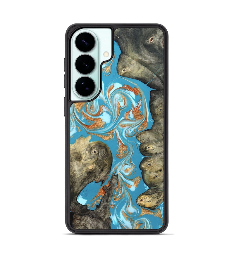Galaxy S26 Plus Wood Phone Case - Anya (Teal & Gold, 823647)