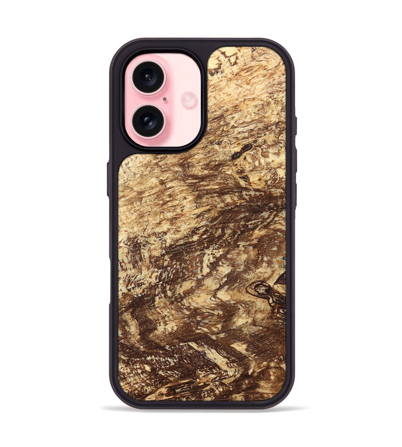 iPhone 16 Wood Phone Case - Onyx (Wood Burl, 823651)