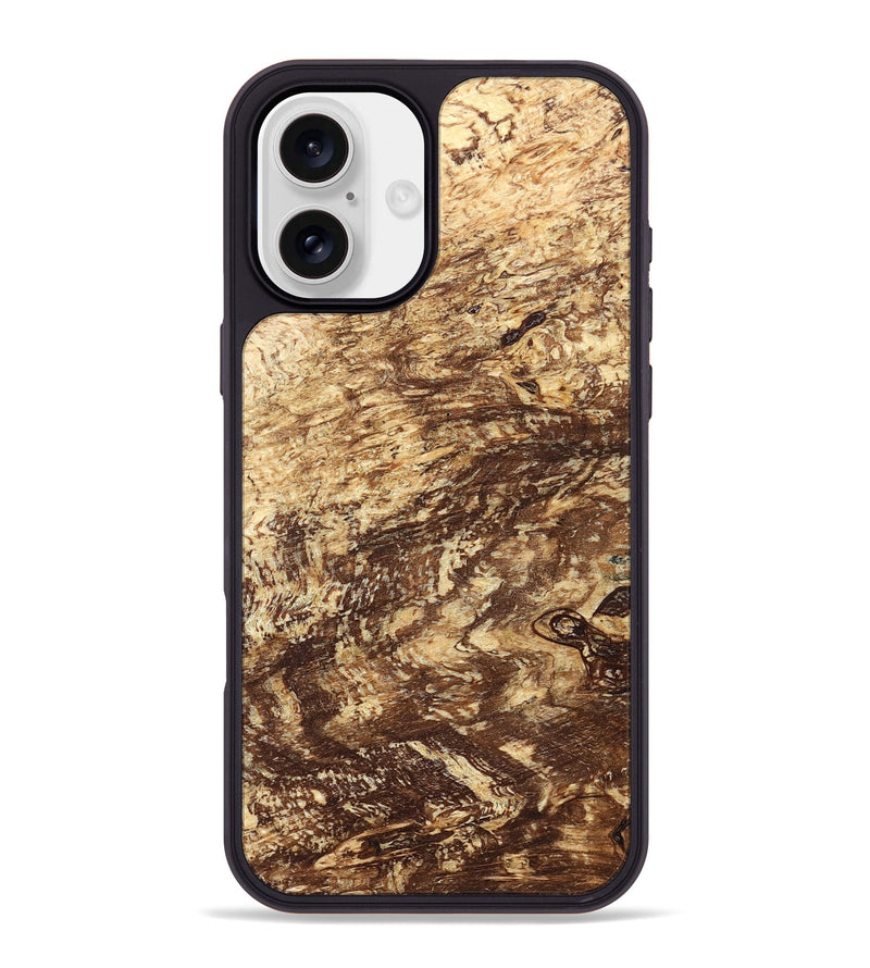 iPhone 16 Plus Wood Phone Case - Onyx (Wood Burl, 823651)