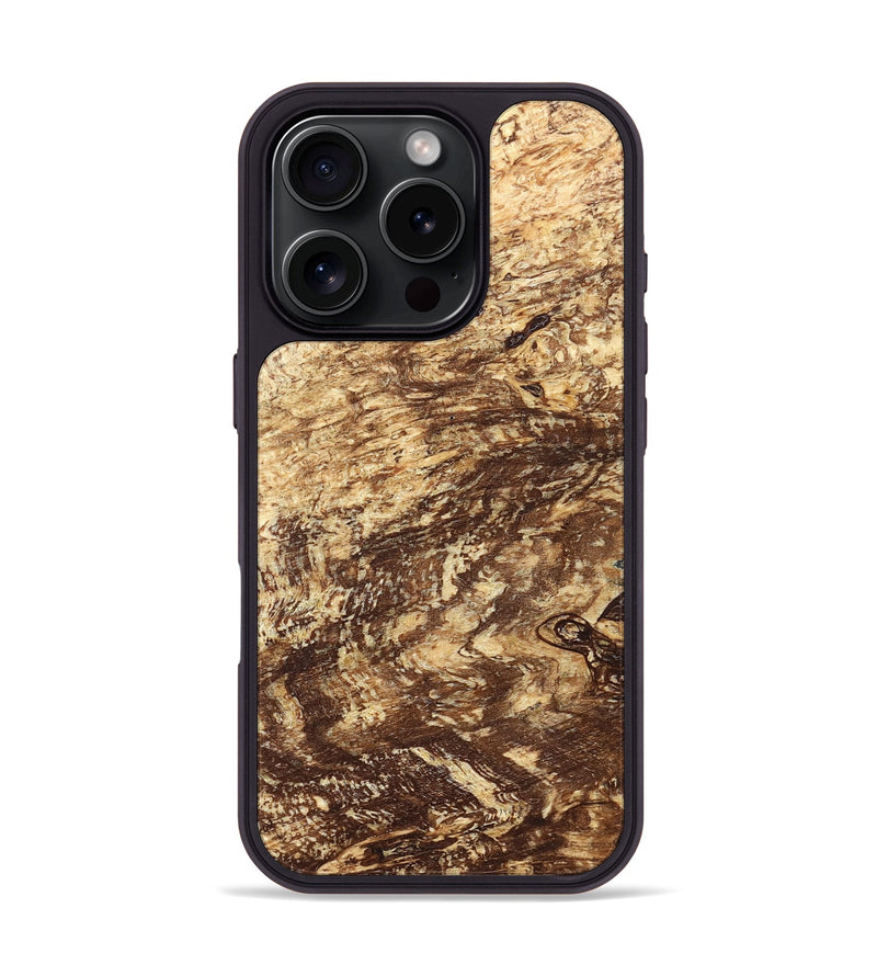 iPhone 16 Pro Wood Phone Case - Onyx (Wood Burl, 823651)