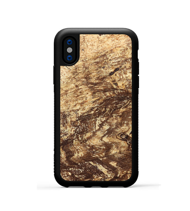 iPhone Xs Wood Phone Case - Onyx (Wood Burl, 823651)