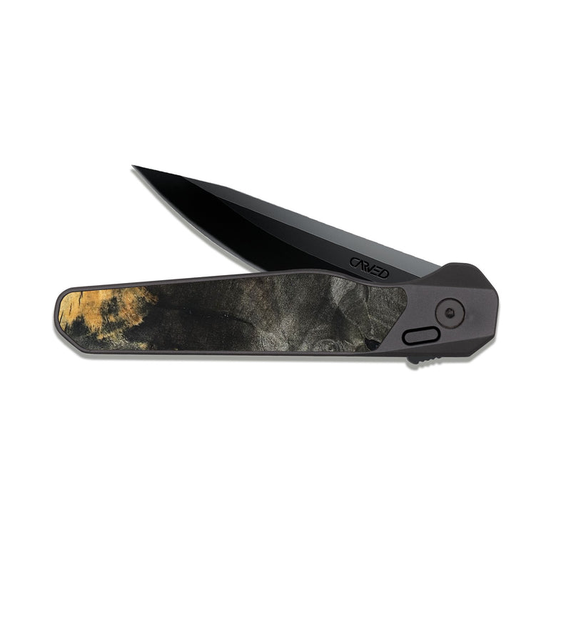 EDC Dark Slate Wood Pocket Knife - Shirlee (Solid Wood, 823652)