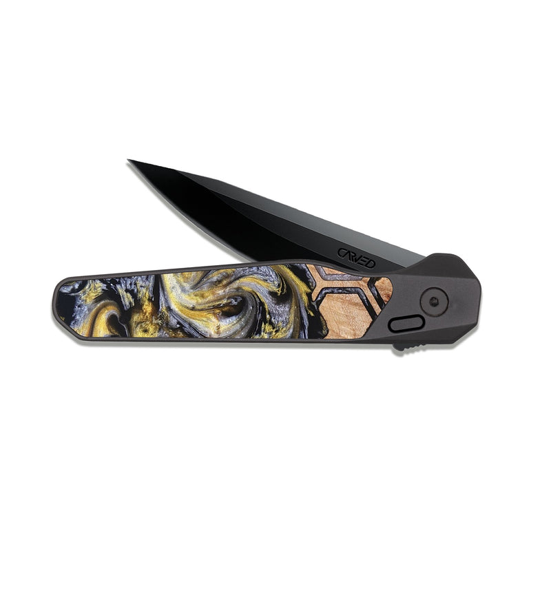 EDC Dark Slate Wood Pocket Knife - Jamaal (Pattern, 823662)