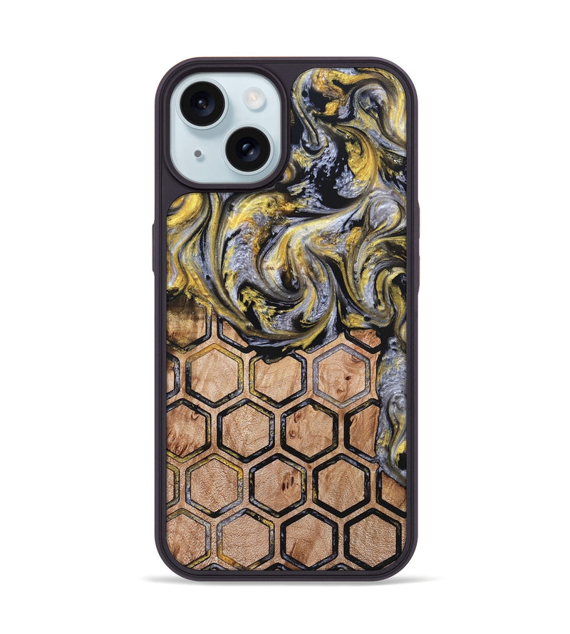 iPhone 15 Wood Phone Case - Jamaal (Pattern, 823662)