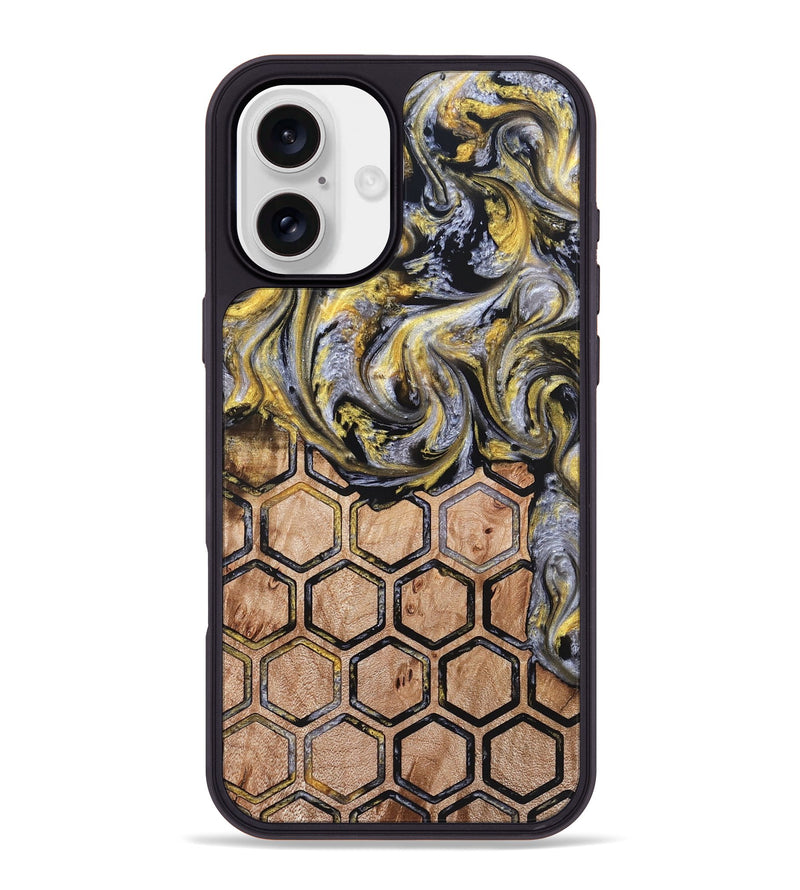 iPhone 16 Plus Wood Phone Case - Jamaal (Pattern, 823662)