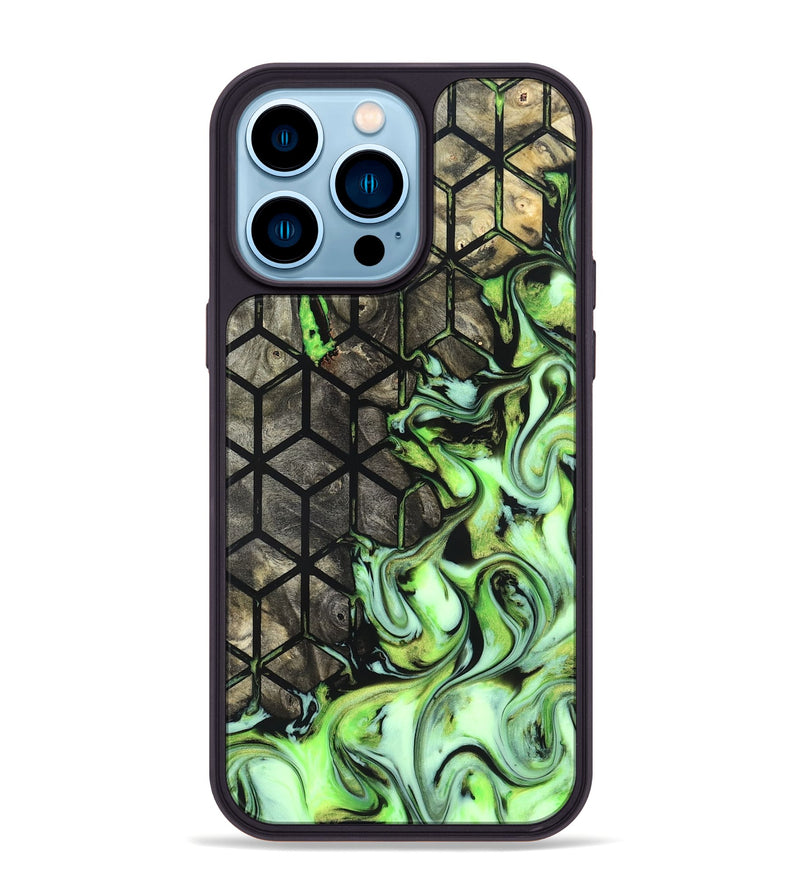 iPhone 14 Pro Max Wood Phone Case - Aidyn (Neon, 823663)