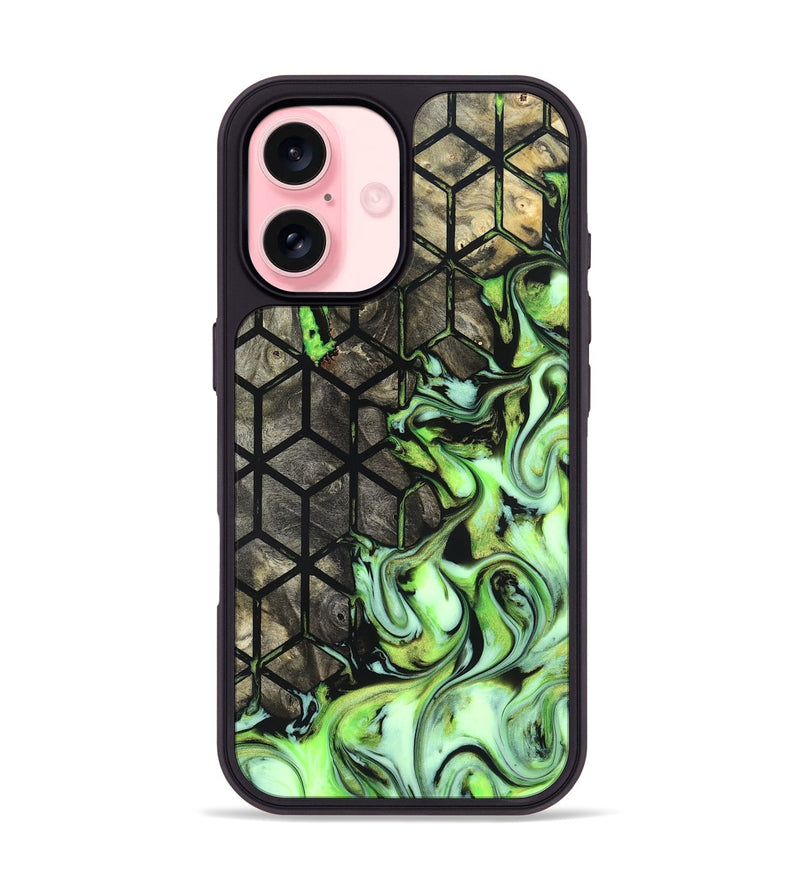 iPhone 16 Wood Phone Case - Aidyn (Neon, 823663)
