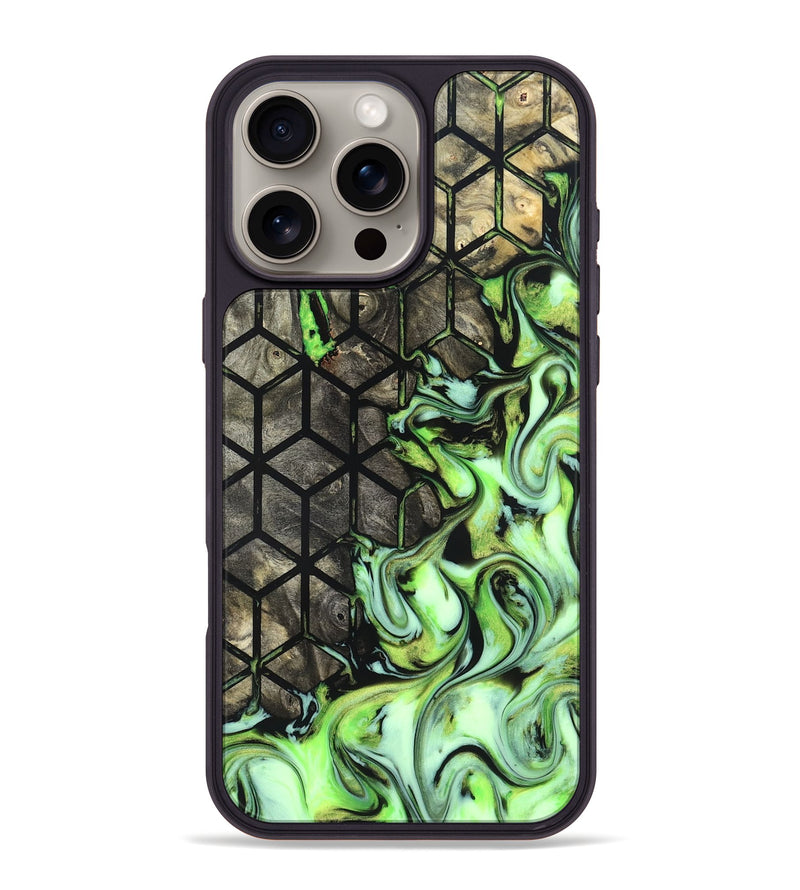 iPhone 16 Pro Max Wood Phone Case - Aidyn (Neon, 823663)