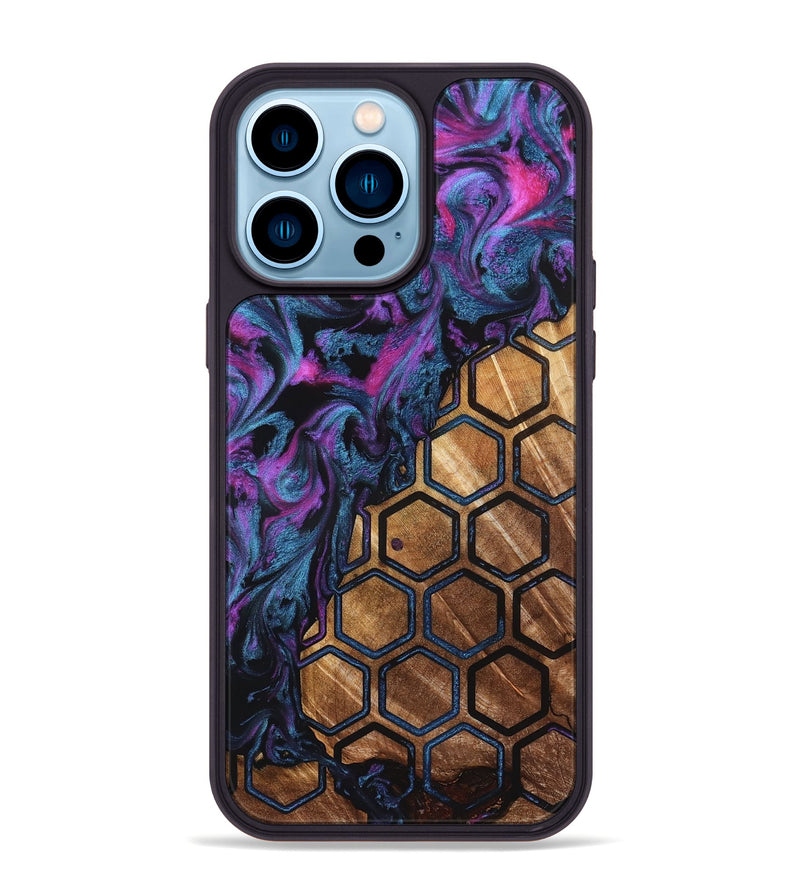 iPhone 14 Pro Max Wood Phone Case - Emilie (Pattern, 823671)