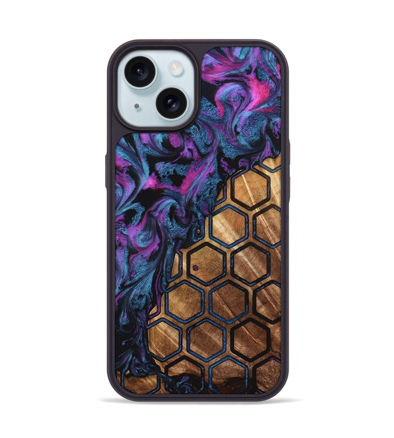 iPhone 15 Wood Phone Case - Emilie (Pattern, 823671)