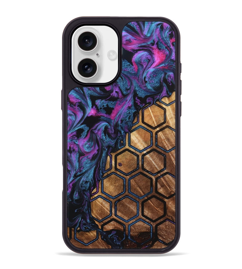 iPhone 16 Plus Wood Phone Case - Emilie (Pattern, 823671)