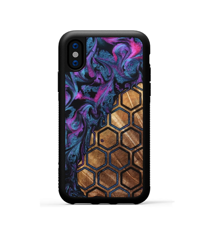 iPhone Xs Wood Phone Case - Emilie (Pattern, 823671)