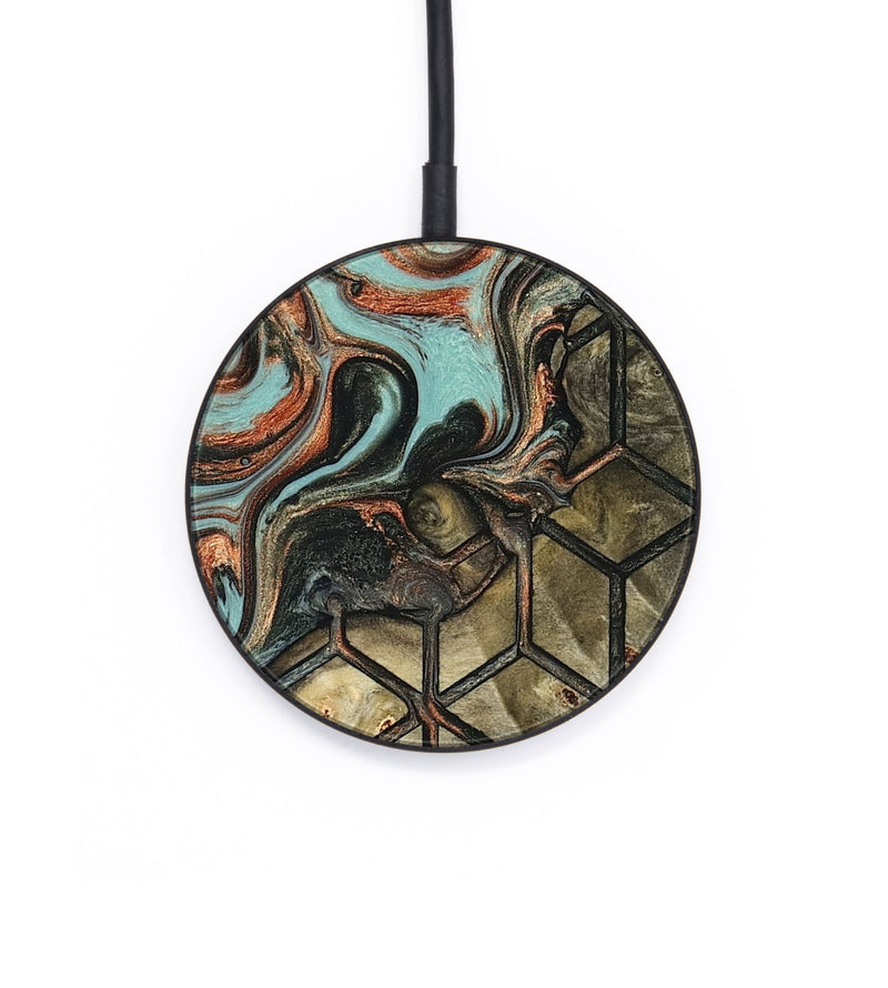 Circle Wood Wireless Charger - Sophia (Pattern, 823672)
