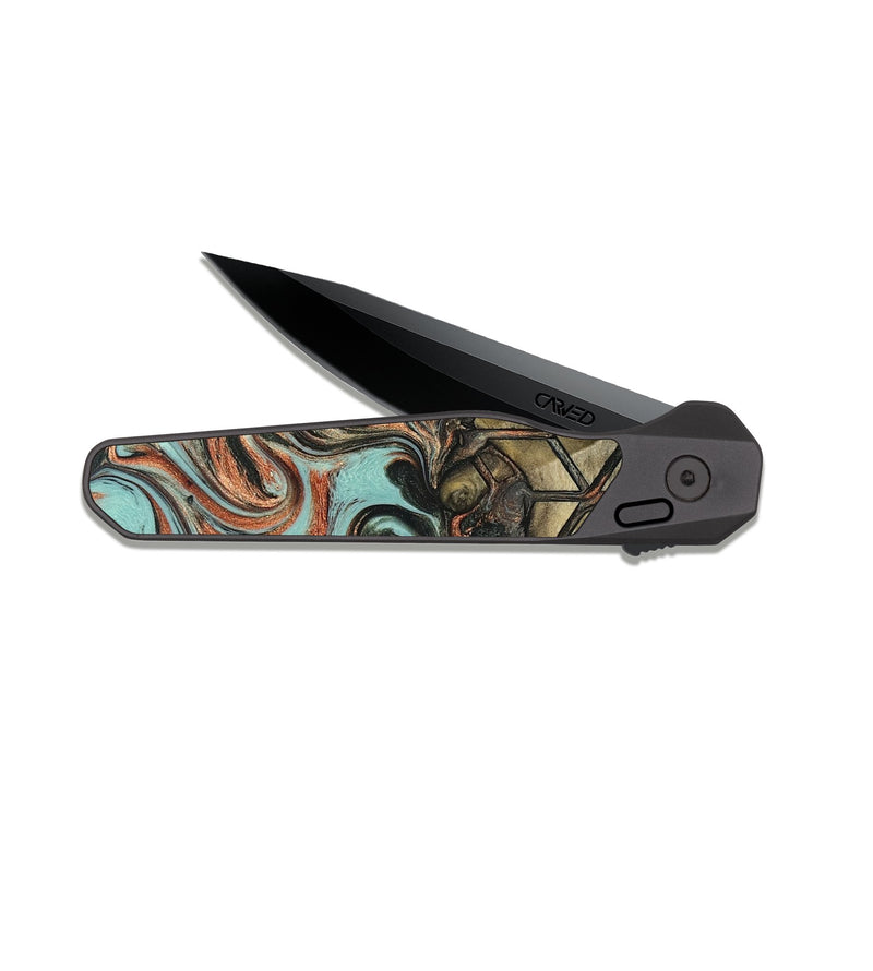 EDC Dark Slate Wood Pocket Knife - Sophia (Pattern, 823672)