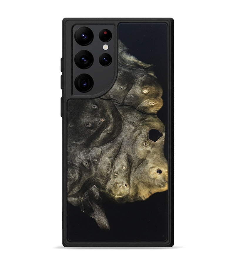 Galaxy S22 Ultra Wood Phone Case - Cleta (Pure Black, 823682)
