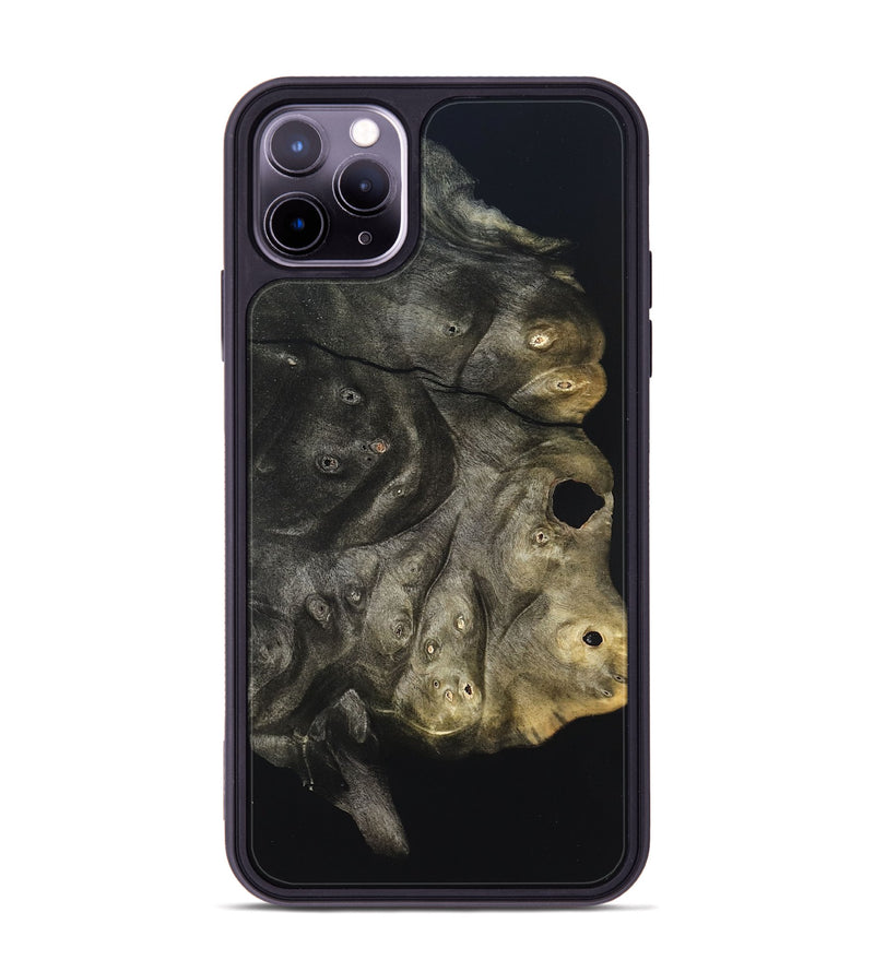iPhone 11 Pro Max Wood Phone Case - Cleta (Pure Black, 823682)