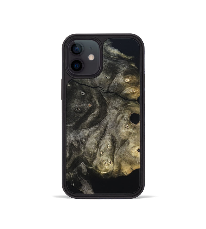 iPhone 12 mini Wood Phone Case - Cleta (Pure Black, 823682)