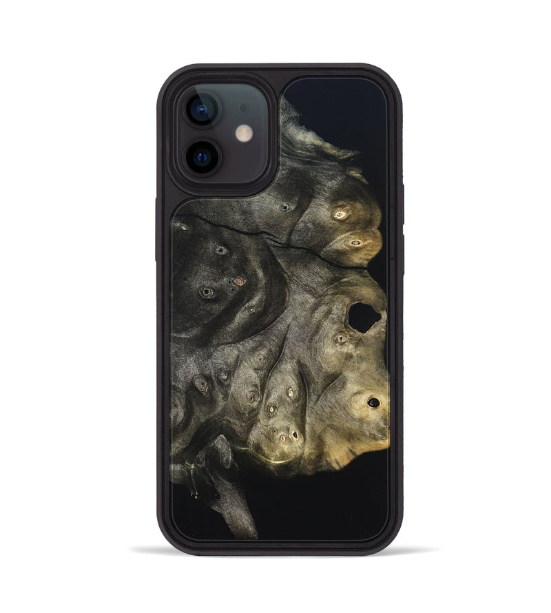 iPhone 12 Wood Phone Case - Cleta (Pure Black, 823682)